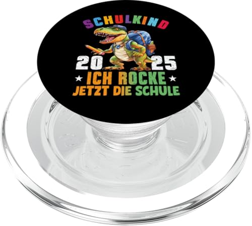 Schulkind 2025 cooler Dino Ich Rocke Jetzt Die Schule Kinder PopSockets PopGrip für MagSafe Schulkind 2025 cooler Dino Ich Rocke Jetzt Die Schule Kinder PopSockets PopGrip für MagSafe von Einschulung Kinder Kita Abschied Erstklässler