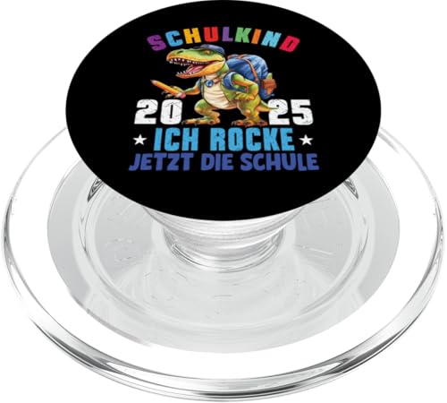Schulkind 2025 cooler Dino Ich Rocke Jetzt Die Schule Kinder PopSockets PopGrip für MagSafe Schulkind 2025 cooler Dino Ich Rocke Jetzt Die Schule Kinder PopSockets PopGrip für MagSafe von Einschulung Kinder Kita Abschied Erstklässler