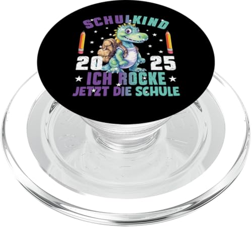 Schulkind 2025 cooler Dino Ich Rocke Jetzt Die Schule Kinder PopSockets PopGrip für MagSafe Schulkind 2025 cooler Dino Ich Rocke Jetzt Die Schule Kinder PopSockets PopGrip für MagSafe von Einschulung Kinder Kita Abschied Erstklässler