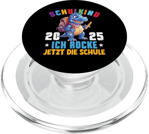 Schulkind 2025 cooler Dino Ich Rocke Jetzt Die Schule Kinder PopSockets PopGrip für MagSafe Schulkind 2025 cooler Dino Ich Rocke Jetzt Die Schule Kinder PopSockets PopGrip für MagSafe von Einschulung Kinder Kita Abschied Erstklässler
