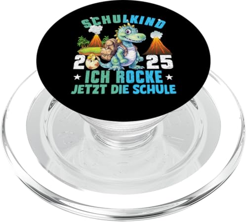 Schulkind 2025 cooler Dino Ich Rocke Jetzt Die Schule Kinder PopSockets PopGrip für MagSafe Schulkind 2025 cooler Dino Ich Rocke Jetzt Die Schule Kinder PopSockets PopGrip für MagSafe von Einschulung Kinder Kita Abschied Erstklässler