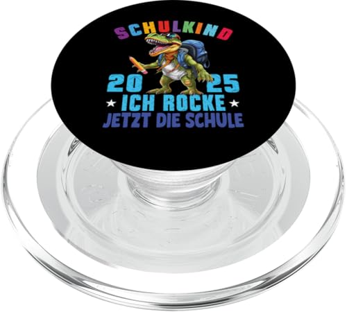 Schulkind 2025 cooler Dino Ich Rocke Jetzt Die Schule Kinder PopSockets PopGrip für MagSafe Schulkind 2025 cooler Dino Ich Rocke Jetzt Die Schule Kinder PopSockets PopGrip für MagSafe von Einschulung Kinder Kita Abschied Erstklässler