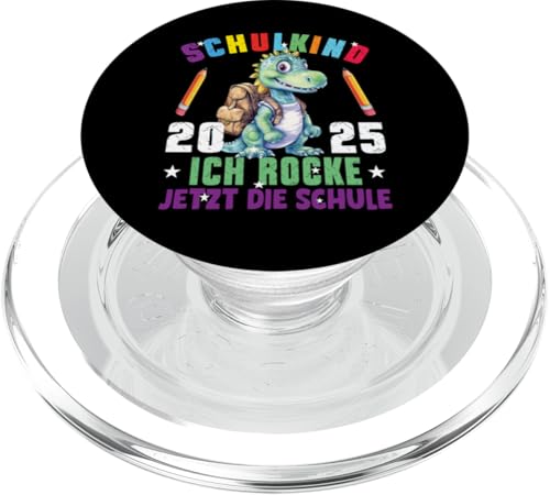 Schulkind 2025 cooler Dino Ich Rocke Jetzt Die Schule Kinder PopSockets PopGrip für MagSafe Schulkind 2025 cooler Dino Ich Rocke Jetzt Die Schule Kinder PopSockets PopGrip für MagSafe von Einschulung Kinder Kita Abschied Erstklässler
