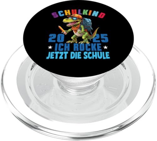 Schulkind 2025 cooler Dino Ich Rocke Jetzt Die Schule Kinder PopSockets PopGrip für MagSafe Schulkind 2025 cooler Dino Ich Rocke Jetzt Die Schule Kinder PopSockets PopGrip für MagSafe von Einschulung Kinder Kita Abschied Erstklässler