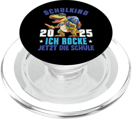 Schulkind 2025 cooler Dino Ich Rocke Jetzt Die Schule Kinder PopSockets PopGrip für MagSafe Schulkind 2025 cooler Dino Ich Rocke Jetzt Die Schule Kinder PopSockets PopGrip für MagSafe von Einschulung Kinder Kita Abschied Erstklässler