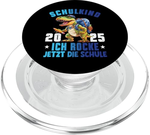 Schulkind 2025 cooler Dino Ich Rocke Jetzt Die Schule Kinder PopSockets PopGrip für MagSafe Schulkind 2025 cooler Dino Ich Rocke Jetzt Die Schule Kinder PopSockets PopGrip für MagSafe von Einschulung Kinder Kita Abschied Erstklässler