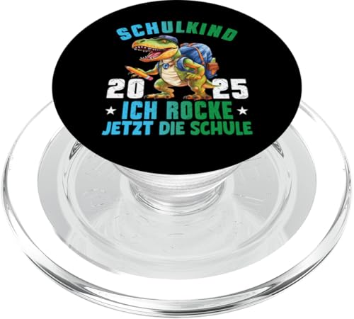 Schulkind 2025 cooler Dino Ich Rocke Jetzt Die Schule Kinder PopSockets PopGrip für MagSafe Schulkind 2025 cooler Dino Ich Rocke Jetzt Die Schule Kinder PopSockets PopGrip für MagSafe von Einschulung Kinder Kita Abschied Erstklässler