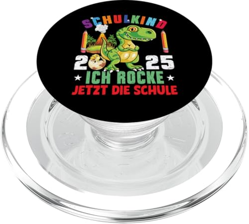 Schulkind 2025 cooler Dino Ich Rocke Jetzt Die Schule Kinder PopSockets PopGrip für MagSafe Schulkind 2025 cooler Dino Ich Rocke Jetzt Die Schule Kinder PopSockets PopGrip für MagSafe von Einschulung Kinder Kita Abschied Erstklässler