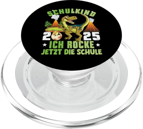 Schulkind 2025 cooler Dino Ich Rocke Jetzt Die Schule Kinder PopSockets PopGrip für MagSafe Schulkind 2025 cooler Dino Ich Rocke Jetzt Die Schule Kinder PopSockets PopGrip für MagSafe von Einschulung Kinder Kita Abschied Erstklässler