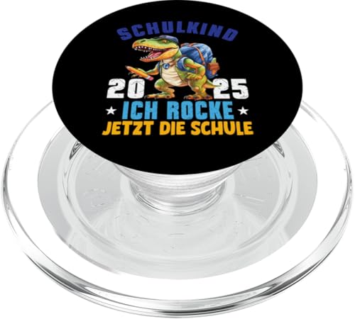 Schulkind 2025 cooler Dino Ich Rocke Jetzt Die Schule Kinder PopSockets PopGrip für MagSafe Schulkind 2025 cooler Dino Ich Rocke Jetzt Die Schule Kinder PopSockets PopGrip für MagSafe von Einschulung Kinder Kita Abschied Erstklässler