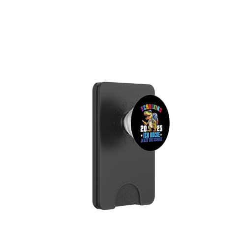 Schulkind 2025 cooler Dino Ich Rocke Jetzt Die Schule Kinder PopSockets PopWallet für MagSafe Schulkind 2025 cooler Dino Ich Rocke Jetzt Die Schule Kinder PopSockets PopWallet für MagSafe von Einschulung Kinder Kita Abschied Erstklässler