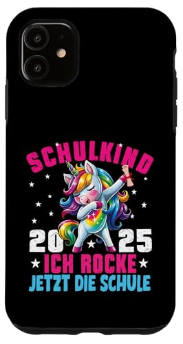 Schulkind 2025 Dabbing Unicorn Ich Rocke Jetzt Die Schule Hülle für iPhone 11 Schulkind 2025 Dabbing Unicorn Ich Rocke Jetzt Die Schule Hülle für iPhone 11 von Einschulung Mädchen Kita Abschied Erstklässler
