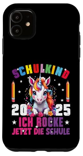 Schulkind 2025 Dabbing Unicorn Ich Rocke Jetzt Die Schule Hülle für iPhone 11 Schulkind 2025 Dabbing Unicorn Ich Rocke Jetzt Die Schule Hülle für iPhone 11 von Einschulung Mädchen Kita Abschied Erstklässler