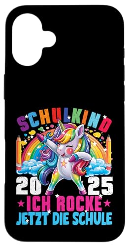 Schulkind 2025 Dabbing Unicorn Ich Rocke Jetzt Die Schule Hülle für iPhone 16 Plus Schulkind 2025 Dabbing Unicorn Ich Rocke Jetzt Die Schule Hülle für iPhone 16 Plus von Einschulung Mädchen Kita Abschied Erstklässler