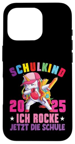 Schulkind 2025 Dabbing Unicorn Ich Rocke Jetzt Die Schule Hülle für iPhone 16 Pro Schulkind 2025 Dabbing Unicorn Ich Rocke Jetzt Die Schule Hülle für iPhone 16 Pro von Einschulung Mädchen Kita Abschied Erstklässler