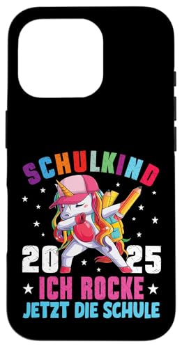 Schulkind 2025 Dabbing Unicorn Ich Rocke Jetzt Die Schule Hülle für iPhone 16 Pro Schulkind 2025 Dabbing Unicorn Ich Rocke Jetzt Die Schule Hülle für iPhone 16 Pro von Einschulung Mädchen Kita Abschied Erstklässler