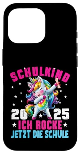 Schulkind 2025 Dabbing Unicorn Ich Rocke Jetzt Die Schule Hülle für iPhone 16 Pro Schulkind 2025 Dabbing Unicorn Ich Rocke Jetzt Die Schule Hülle für iPhone 16 Pro von Einschulung Mädchen Kita Abschied Erstklässler