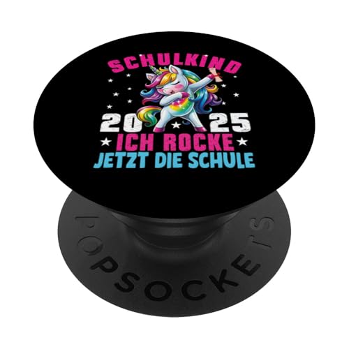 Schulkind 2025 Dabbing Unicorn Ich Rocke Jetzt Die Schule PopSockets Klebender PopGrip Schulkind 2025 Dabbing Unicorn Ich Rocke Jetzt Die Schule PopSockets Klebender PopGrip von Einschulung Mädchen Kita Abschied Erstklässler