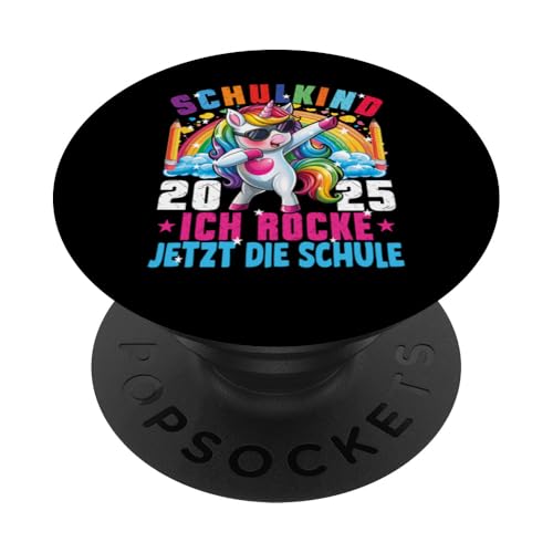 Schulkind 2025 Dabbing Unicorn Ich Rocke Jetzt Die Schule PopSockets Klebender PopGrip Schulkind 2025 Dabbing Unicorn Ich Rocke Jetzt Die Schule PopSockets Klebender PopGrip von Einschulung Mädchen Kita Abschied Erstklässler