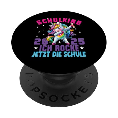 Schulkind 2025 Dabbing Unicorn Ich Rocke Jetzt Die Schule PopSockets Klebender PopGrip Schulkind 2025 Dabbing Unicorn Ich Rocke Jetzt Die Schule PopSockets Klebender PopGrip von Einschulung Mädchen Kita Abschied Erstklässler