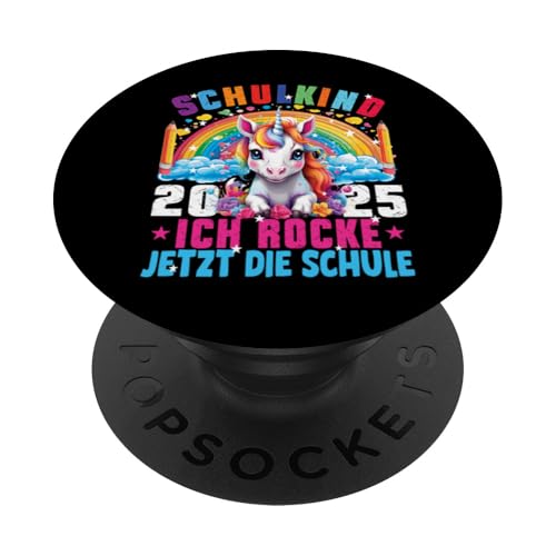 Schulkind 2025 Dabbing Unicorn Ich Rocke Jetzt Die Schule PopSockets Klebender PopGrip Schulkind 2025 Dabbing Unicorn Ich Rocke Jetzt Die Schule PopSockets Klebender PopGrip von Einschulung Mädchen Kita Abschied Erstklässler