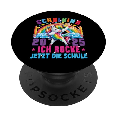 Schulkind 2025 Dabbing Unicorn Ich Rocke Jetzt Die Schule PopSockets Klebender PopGrip Schulkind 2025 Dabbing Unicorn Ich Rocke Jetzt Die Schule PopSockets Klebender PopGrip von Einschulung Mädchen Kita Abschied Erstklässler