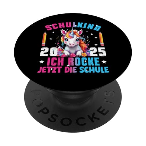 Schulkind 2025 Dabbing Unicorn Ich Rocke Jetzt Die Schule PopSockets Klebender PopGrip Schulkind 2025 Dabbing Unicorn Ich Rocke Jetzt Die Schule PopSockets Klebender PopGrip von Einschulung Mädchen Kita Abschied Erstklässler