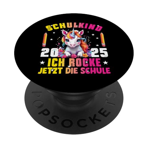 Schulkind 2025 Dabbing Unicorn Ich Rocke Jetzt Die Schule PopSockets Klebender PopGrip Schulkind 2025 Dabbing Unicorn Ich Rocke Jetzt Die Schule PopSockets Klebender PopGrip von Einschulung Mädchen Kita Abschied Erstklässler