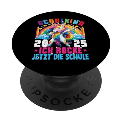 Schulkind 2025 Dabbing Unicorn Ich Rocke Jetzt Die Schule PopSockets Klebender PopGrip Schulkind 2025 Dabbing Unicorn Ich Rocke Jetzt Die Schule PopSockets Klebender PopGrip von Einschulung Mädchen Kita Abschied Erstklässler