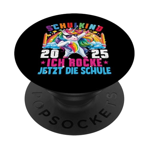 Schulkind 2025 Dabbing Unicorn Ich Rocke Jetzt Die Schule PopSockets Klebender PopGrip Schulkind 2025 Dabbing Unicorn Ich Rocke Jetzt Die Schule PopSockets Klebender PopGrip von Einschulung Mädchen Kita Abschied Erstklässler