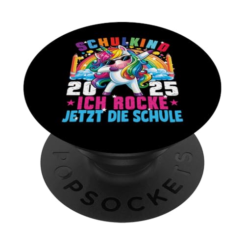Schulkind 2025 Dabbing Unicorn Ich Rocke Jetzt Die Schule PopSockets Klebender PopGrip Schulkind 2025 Dabbing Unicorn Ich Rocke Jetzt Die Schule PopSockets Klebender PopGrip von Einschulung Mädchen Kita Abschied Erstklässler