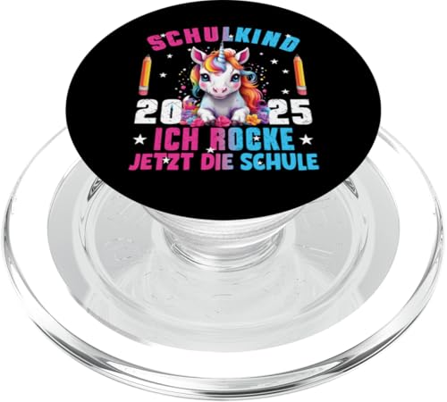 Schulkind 2025 Dabbing Unicorn Ich Rocke Jetzt Die Schule PopSockets PopGrip für MagSafe Schulkind 2025 Dabbing Unicorn Ich Rocke Jetzt Die Schule PopSockets PopGrip für MagSafe von Einschulung Mädchen Kita Abschied Erstklässler