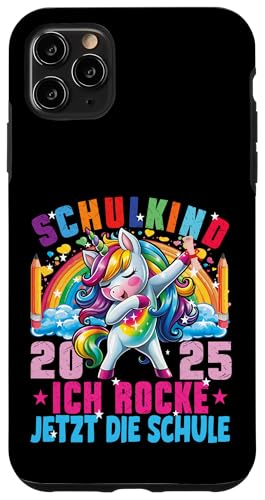 Schulkind 2025 Ich Rocke Jetzt Die Schule Dabbing Einhorn Hülle für iPhone 11 Pro Max Schulkind 2025 Ich Rocke Jetzt Die Schule Dabbing Einhorn Hülle für iPhone 11 Pro Max von Einschulung Mädchen Kita Abschied Erstklässler