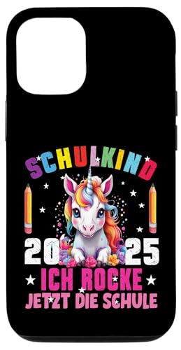 Schulkind 2025 Ich Rocke Jetzt Die Schule Dabbing Einhorn Hülle für iPhone 12/12 Pro Schulkind 2025 Ich Rocke Jetzt Die Schule Dabbing Einhorn Hülle für iPhone 12/12 Pro von Einschulung Mädchen Kita Abschied Erstklässler