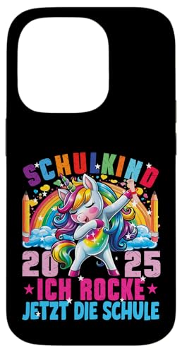 Schulkind 2025 Ich Rocke Jetzt Die Schule Dabbing Einhorn Hülle für iPhone 14 Pro Schulkind 2025 Ich Rocke Jetzt Die Schule Dabbing Einhorn Hülle für iPhone 14 Pro von Einschulung Mädchen Kita Abschied Erstklässler