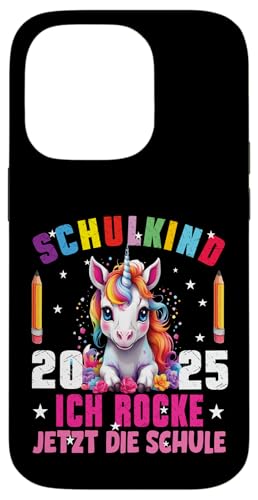 Schulkind 2025 Ich Rocke Jetzt Die Schule Dabbing Einhorn Hülle für iPhone 14 Pro Schulkind 2025 Ich Rocke Jetzt Die Schule Dabbing Einhorn Hülle für iPhone 14 Pro von Einschulung Mädchen Kita Abschied Erstklässler