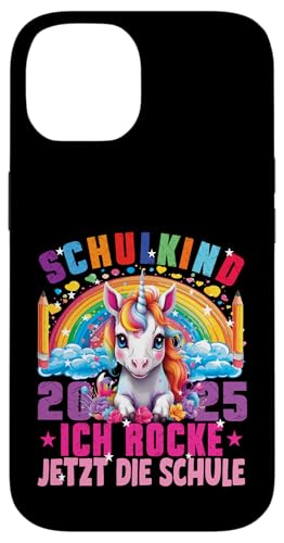 Schulkind 2025 Ich Rocke Jetzt Die Schule Dabbing Einhorn Hülle für iPhone 14 Schulkind 2025 Ich Rocke Jetzt Die Schule Dabbing Einhorn Hülle für iPhone 14 von Einschulung Mädchen Kita Abschied Erstklässler