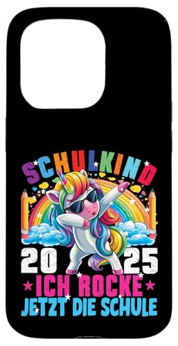 Schulkind 2025 Ich Rocke Jetzt Die Schule Dabbing Einhorn Hülle für iPhone 15 Pro Schulkind 2025 Ich Rocke Jetzt Die Schule Dabbing Einhorn Hülle für iPhone 15 Pro von Einschulung Mädchen Kita Abschied Erstklässler
