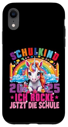 Schulkind 2025 Ich Rocke Jetzt Die Schule Dabbing Einhorn Hülle für iPhone XR Schulkind 2025 Ich Rocke Jetzt Die Schule Dabbing Einhorn Hülle für iPhone XR von Einschulung Mädchen Kita Abschied Erstklässler