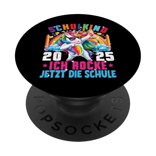 Schulkind 2025 Ich Rocke Jetzt Die Schule Dabbing Einhorn PopSockets Klebender PopGrip Schulkind 2025 Ich Rocke Jetzt Die Schule Dabbing Einhorn PopSockets Klebender PopGrip von Einschulung Mädchen Kita Abschied Erstklässler