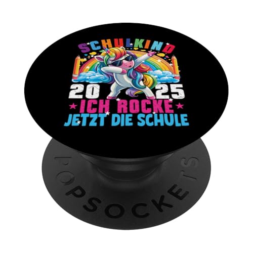 Schulkind 2025 Ich Rocke Jetzt Die Schule Dabbing Einhorn PopSockets Klebender PopGrip Schulkind 2025 Ich Rocke Jetzt Die Schule Dabbing Einhorn PopSockets Klebender PopGrip von Einschulung Mädchen Kita Abschied Erstklässler