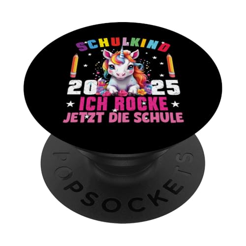 Schulkind 2025 Ich Rocke Jetzt Die Schule Dabbing Einhorn PopSockets Klebender PopGrip Schulkind 2025 Ich Rocke Jetzt Die Schule Dabbing Einhorn PopSockets Klebender PopGrip von Einschulung Mädchen Kita Abschied Erstklässler