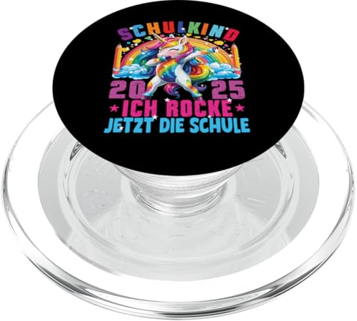 Schulkind 2025 Ich Rocke Jetzt Die Schule Dabbing Einhorn PopSockets PopGrip für MagSafe Schulkind 2025 Ich Rocke Jetzt Die Schule Dabbing Einhorn PopSockets PopGrip für MagSafe von Einschulung Mädchen Kita Abschied Erstklässler