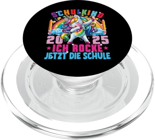 Schulkind 2025 Ich Rocke Jetzt Die Schule Dabbing Einhorn PopSockets PopGrip für MagSafe Schulkind 2025 Ich Rocke Jetzt Die Schule Dabbing Einhorn PopSockets PopGrip für MagSafe von Einschulung Mädchen Kita Abschied Erstklässler
