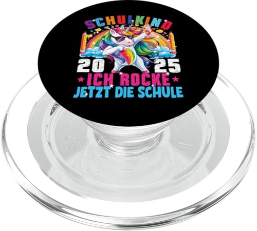Schulkind 2025 Ich Rocke Jetzt Die Schule Dabbing Einhorn PopSockets PopGrip für MagSafe Schulkind 2025 Ich Rocke Jetzt Die Schule Dabbing Einhorn PopSockets PopGrip für MagSafe von Einschulung Mädchen Kita Abschied Erstklässler