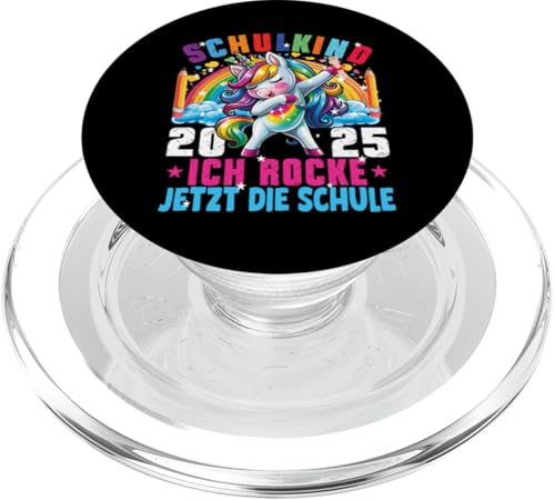 Schulkind 2025 Ich Rocke Jetzt Die Schule Dabbing Einhorn PopSockets PopGrip für MagSafe Schulkind 2025 Ich Rocke Jetzt Die Schule Dabbing Einhorn PopSockets PopGrip für MagSafe von Einschulung Mädchen Kita Abschied Erstklässler
