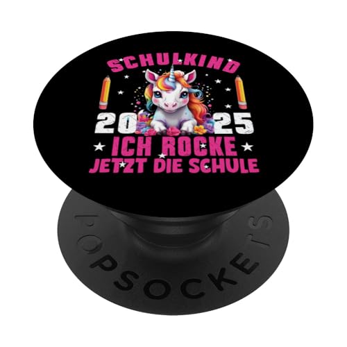 Schulkind 2025 Ich Rocke Jetzt Die Schule Einhorn - Kinder PopSockets Klebender PopGrip Schulkind 2025 Ich Rocke Jetzt Die Schule Einhorn - Kinder PopSockets Klebender PopGrip von Einschulung Mädchen Kita Abschied Erstklässler