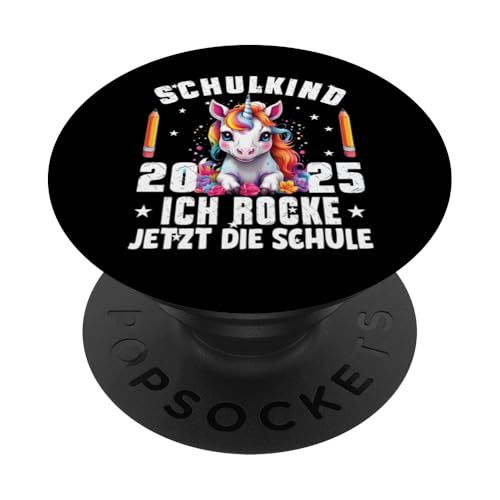 Schulkind 2025 Ich Rocke Jetzt Die Schule Einhorn - Kinder PopSockets Klebender PopGrip Schulkind 2025 Ich Rocke Jetzt Die Schule Einhorn - Kinder PopSockets Klebender PopGrip von Einschulung Mädchen Kita Abschied Erstklässler