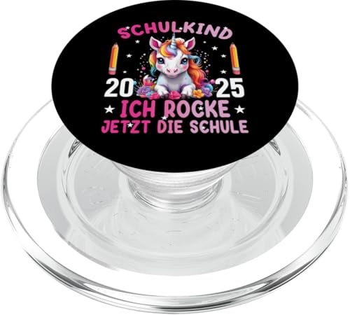 Schulkind 2025 Ich Rocke Jetzt Die Schule Einhorn - Kinder PopSockets PopGrip für MagSafe Schulkind 2025 Ich Rocke Jetzt Die Schule Einhorn - Kinder PopSockets PopGrip für MagSafe von Einschulung Mädchen Kita Abschied Erstklässler