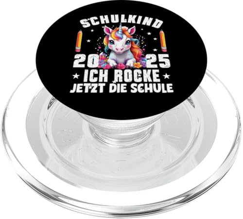Schulkind 2025 Ich Rocke Jetzt Die Schule Einhorn - Kinder PopSockets PopGrip für MagSafe Schulkind 2025 Ich Rocke Jetzt Die Schule Einhorn - Kinder PopSockets PopGrip für MagSafe von Einschulung Mädchen Kita Abschied Erstklässler